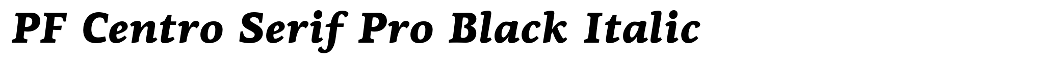 PF Centro Serif Pro Black Italic image